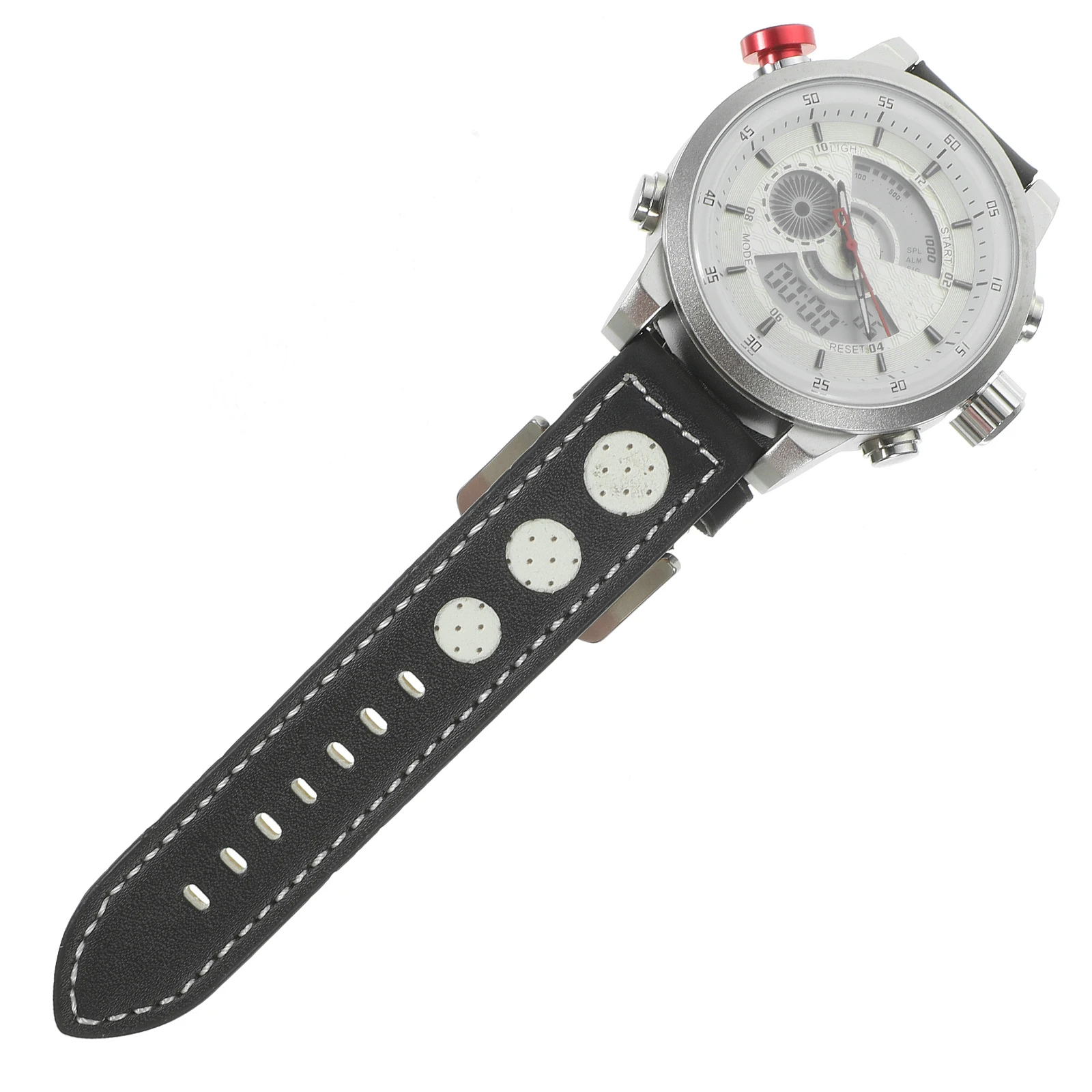 Quartz Electronic Watch Men Digital Wristwatch Black Stainless Steel PU 2035 LCD 495mm Diameter 168mm Thickness Rubber
Quartz Electronic Watch Men Digital Wristwatch Black Stainless Steel PU 2035 LCD 495mm Diameter 168mm Thickness Rubber