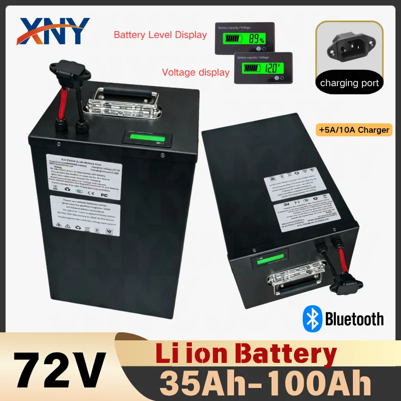 72V Lithium Li-ion Battery 100AH with 20AH 35AH 45AH 50AH 60AH 85AH Options for 1000W 2000W 3000W Rickshaw Two-Wheeler Vehicle S
72V Lithium Li-ion Battery 100AH with 20AH 35AH 45AH 50AH 60AH 85AH Options for 1000W 2000W 3000W Rickshaw Two-Wheeler Vehicle S