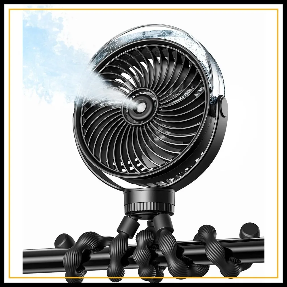Misting Stroller Fan – Portable Baby Fan with Spray Cooling, 4 Speeds, Quiet Rechargeable Fan for Travel, Outdoor, Golf Cart, Car Seat, Beach (Black)
Misting Stroller Fan – Portable Baby Fan with Spray Cooling, 4 Speeds, Quiet Rechargeable Fan for Travel, Outdoor, Golf Cart, Car Seat, Beach (Black)
