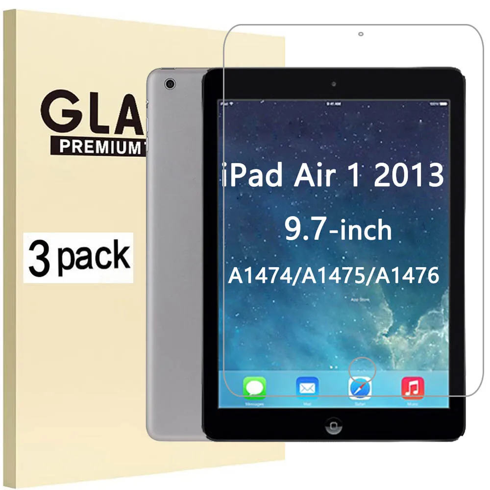 (3 Pack) Tempered Glass For Apple iPad Air 9.7 2013 (Air 1) A1474 A1475 A1476 Anti-Scratch Screen Protector Tablet Film
(3 Pack) Tempered Glass For Apple iPad Air 9.7 2013 (Air 1) A1474 A1475 A1476 Anti-Scratch Screen Protector Tablet Film