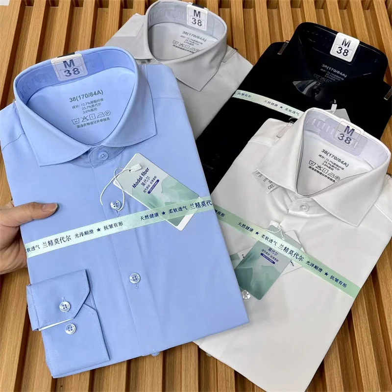 Italian 2000 Level Lenzing Modal Anti-Wrinkle Spring Men's High-End Busin Wior Collar Long Sve irt Breathable
Italian 2000 Level Lenzing Modal Anti-Wrinkle Spring Men's High-End Busin Wior Collar Long Sve irt Breathable