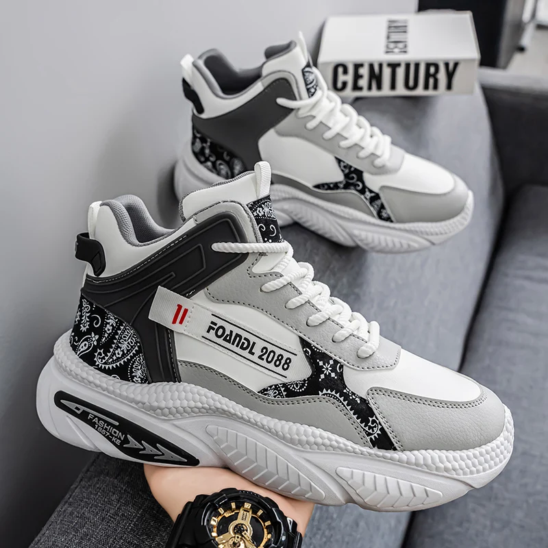 Trendy High-Top Basketball Sports Shoes for Men Autumn Running Dad Shoes Heightening Youthful Brand Popular Boots
Trendy High-Top Basketball Sports Shoes for Men Autumn Running Dad Shoes Heightening Youthful Brand Popular Boots