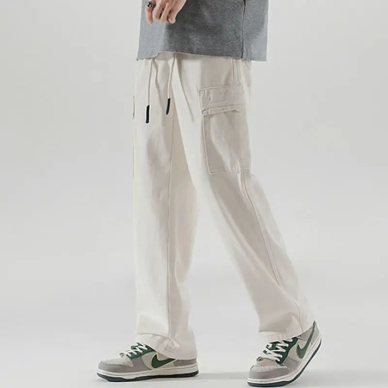 All Season White Cotton Jeans Men's Loose Straight Leg Wide Leg Multi-Pocket Workwear Pants Korean version of a hundred soft
All Season White Cotton Jeans Men's Loose Straight Leg Wide Leg Multi-Pocket Workwear Pants Korean version of a hundred soft