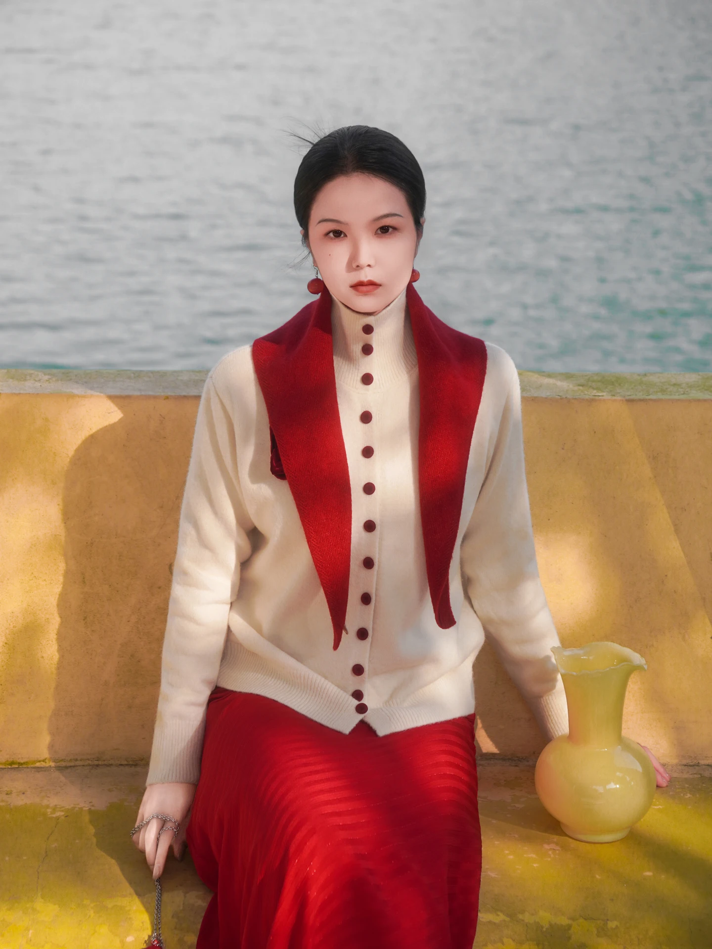 Niniliuiu Cisas New Year Red White Color Blo Knitted Sweater Coat Cardigan Versatile ort Sve Women's Winter Faion
Niniliuiu Cisas New Year Red White Color Blo Knitted Sweater Coat Cardigan Versatile ort Sve Women's Winter Faion