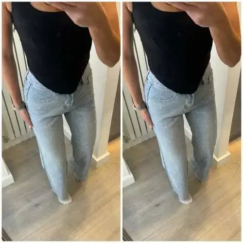 Jeans Women Denim Wide Leg Pants Diamonds High Waist Washed Distressed Pockets Full Length Streetwear 2025 Straight Trousers
Jeans Women Denim Wide Leg Pants Diamonds High Waist Washed Distressed Pockets Full Length Streetwear 2025 Straight Trousers