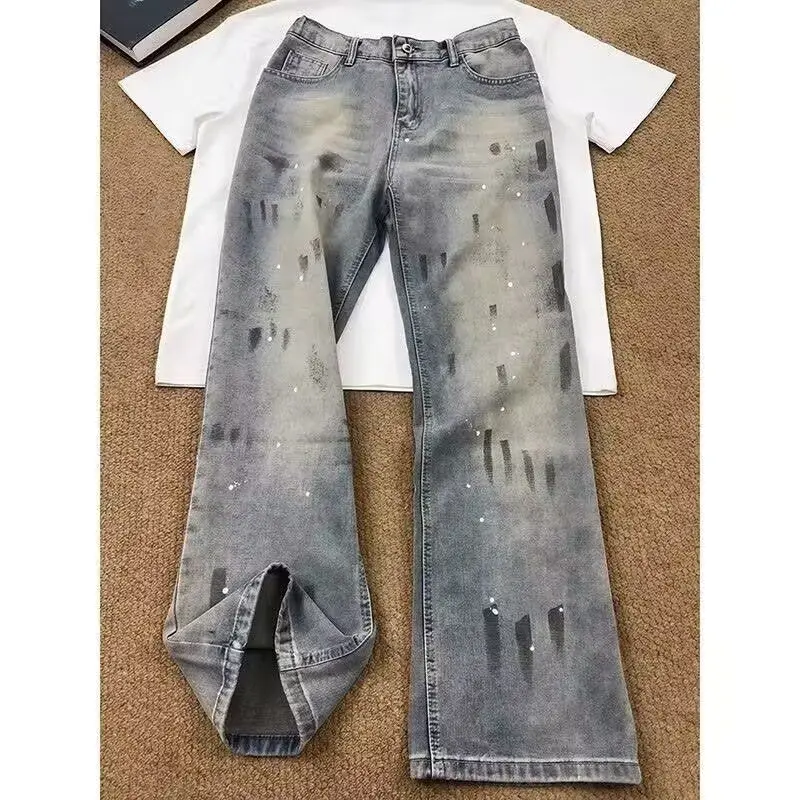 American Style Washed Wide Leg Jeans Men's Loose Straight Cut Spring Fashion Brand Casual Comfortable Denim Pants
American Style Washed Wide Leg Jeans Men's Loose Straight Cut Spring Fashion Brand Casual Comfortable Denim Pants