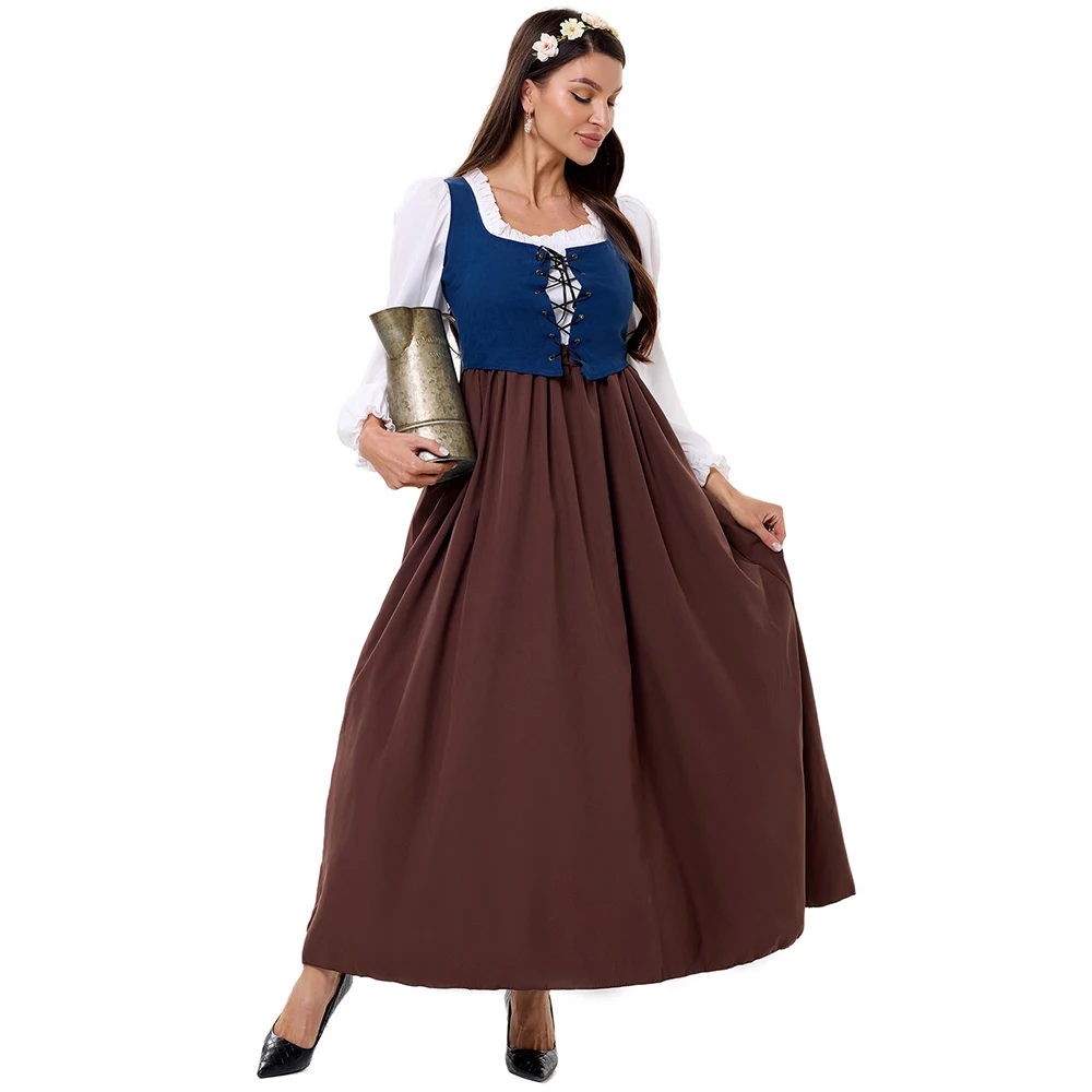 Halloween Renaissance Retro Tavern Maid Costume Medieval Retro Court Farm Maid Cosplay Costume Fairy Tale Farm Girl Fancy Dress
Halloween Renaissance Retro Tavern Maid Costume Medieval Retro Court Farm Maid Cosplay Costume Fairy Tale Farm Girl Fancy Dress