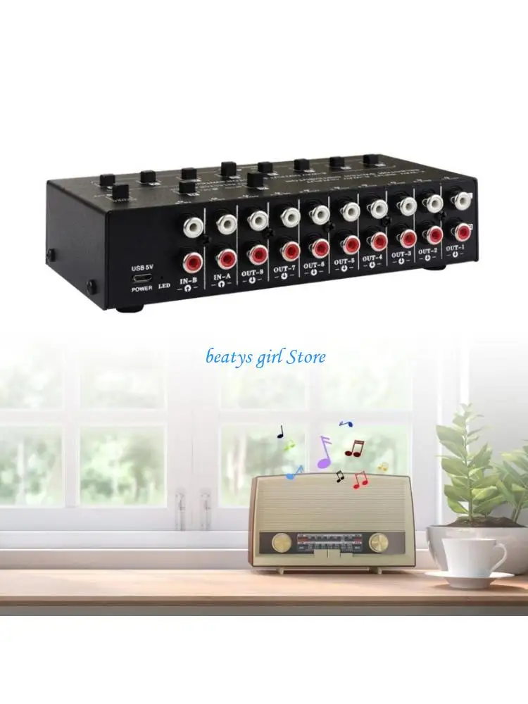 C7AB Distribution Splitters 2 Input 8 Output Sound Source Switcher Speaker Switching Box Comparator 10KΩ-50KΩ
C7AB Distribution Splitters 2 Input 8 Output Sound Source Switcher Speaker Switching Box Comparator 10KΩ-50KΩ