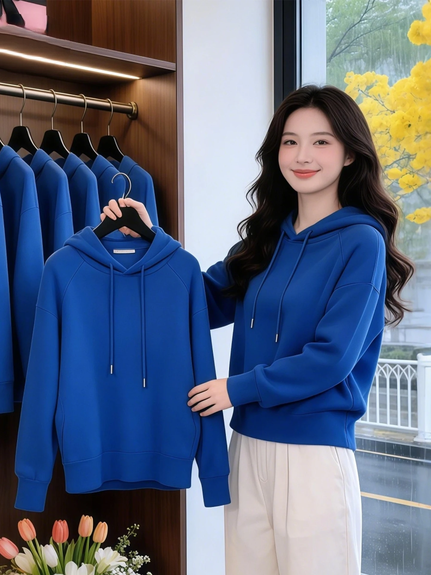 Spring 2026 Women's Loose Fit Color Hoodie Versatile Slimming Hoodie Comfortable Long Sleeve Commute Style Korean Fashion
Spring 2026 Women's Loose Fit Color Hoodie Versatile Slimming Hoodie Comfortable Long Sleeve Commute Style Korean Fashion