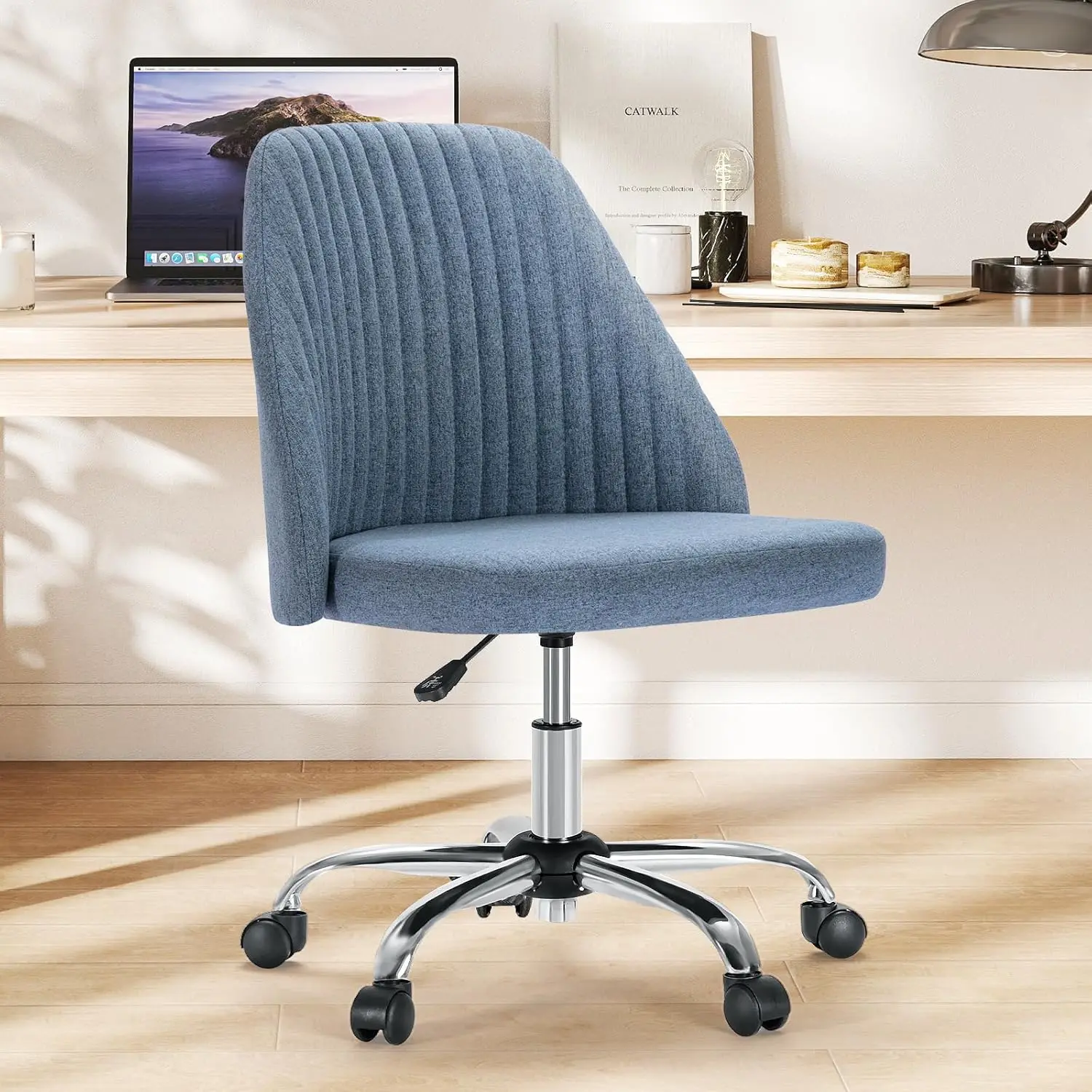 Armless Vanity , Cute Comfy Home Office Desk with Wheels, Modern Upholstered Task Computer Seat for Bedroom, Study,
Armless Vanity , Cute Comfy Home Office Desk with Wheels, Modern Upholstered Task Computer Seat for Bedroom, Study,
