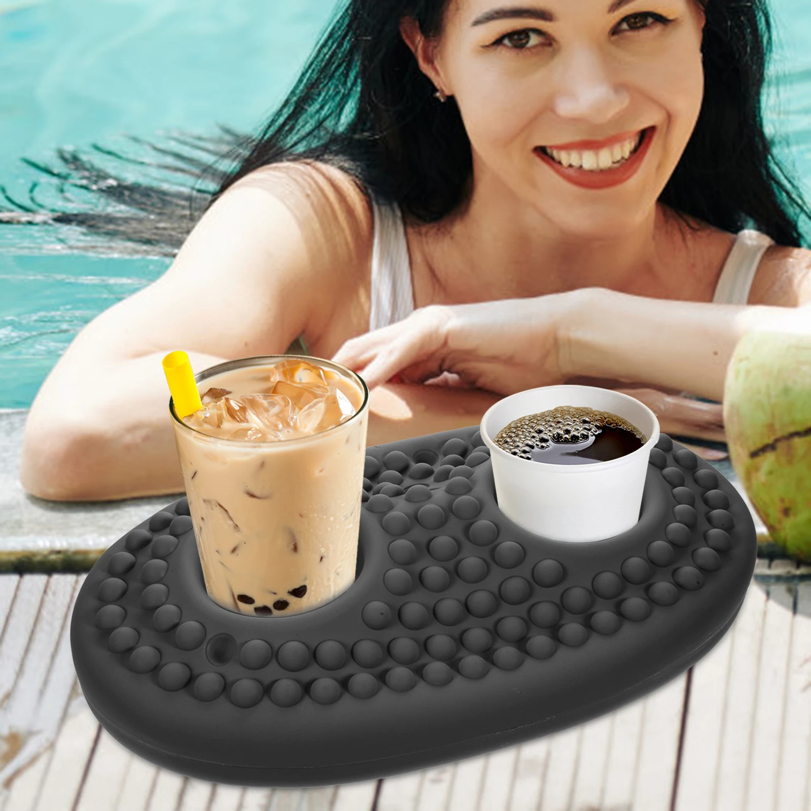 Water Floating Row Inflatable Cup Holder for Pool Drinks Drinking Holders Accessories Party Swimming
Water Floating Row Inflatable Cup Holder for Pool Drinks Drinking Holders Accessories Party Swimming