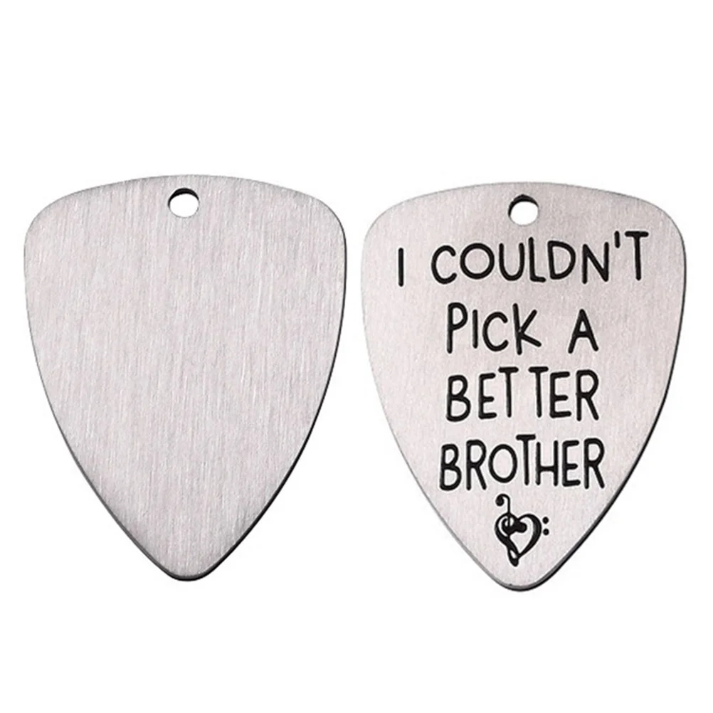 Guitar Pick Titanium Steel Hand Carved Letter Design Musical Instrument Accessory For Guitar Bass Ukulele Practice Pendant
Guitar Pick Titanium Steel Hand Carved Letter Design Musical Instrument Accessory For Guitar Bass Ukulele Practice Pendant