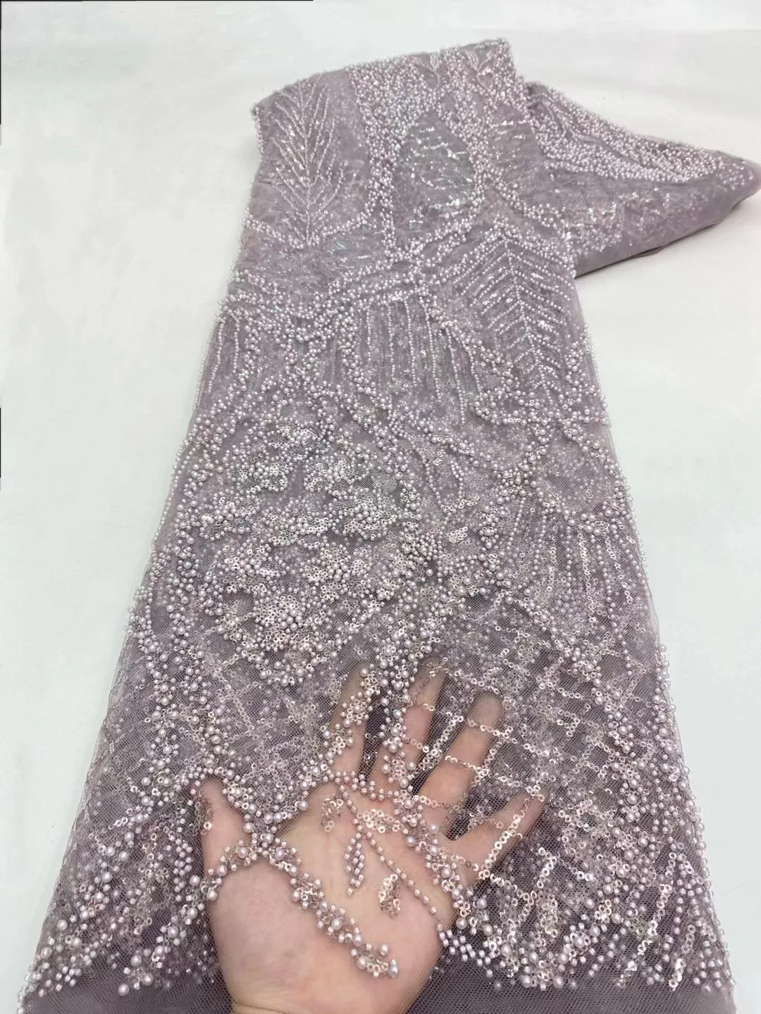 African French Tulle Groom Beads Lace Fabric 5 Yards 2024 High Quality Nigerian Lace Fabric African Lace Fabric For Wedding
African French Tulle Groom Beads Lace Fabric 5 Yards 2024 High Quality Nigerian Lace Fabric African Lace Fabric For Wedding