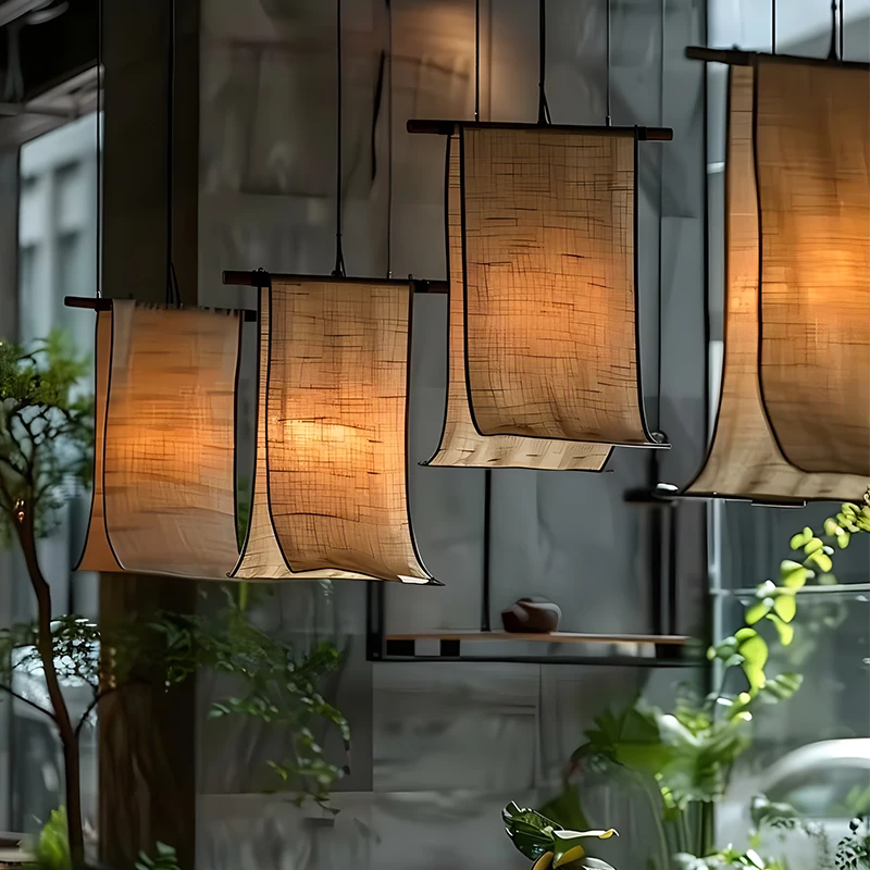 New Chinese Zen restaurant chandelier Song Dynasty aesthetics Japanese retro wabi-**** wind B & B catering medieval fabric light
New Chinese Zen restaurant chandelier Song Dynasty aesthetics Japanese retro wabi-**** wind B & B catering medieval fabric light