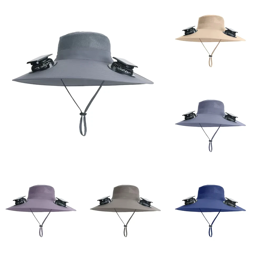Outdoor Wide Brim Hat With 2 Solar Fan Bucket Hat For Men Women Upf 50+ Bucket Fishing & Beach Hat With Bucket Hat Two
Outdoor Wide Brim Hat With 2 Solar Fan Bucket Hat For Men Women Upf 50+ Bucket Fishing & Beach Hat With Bucket Hat Two