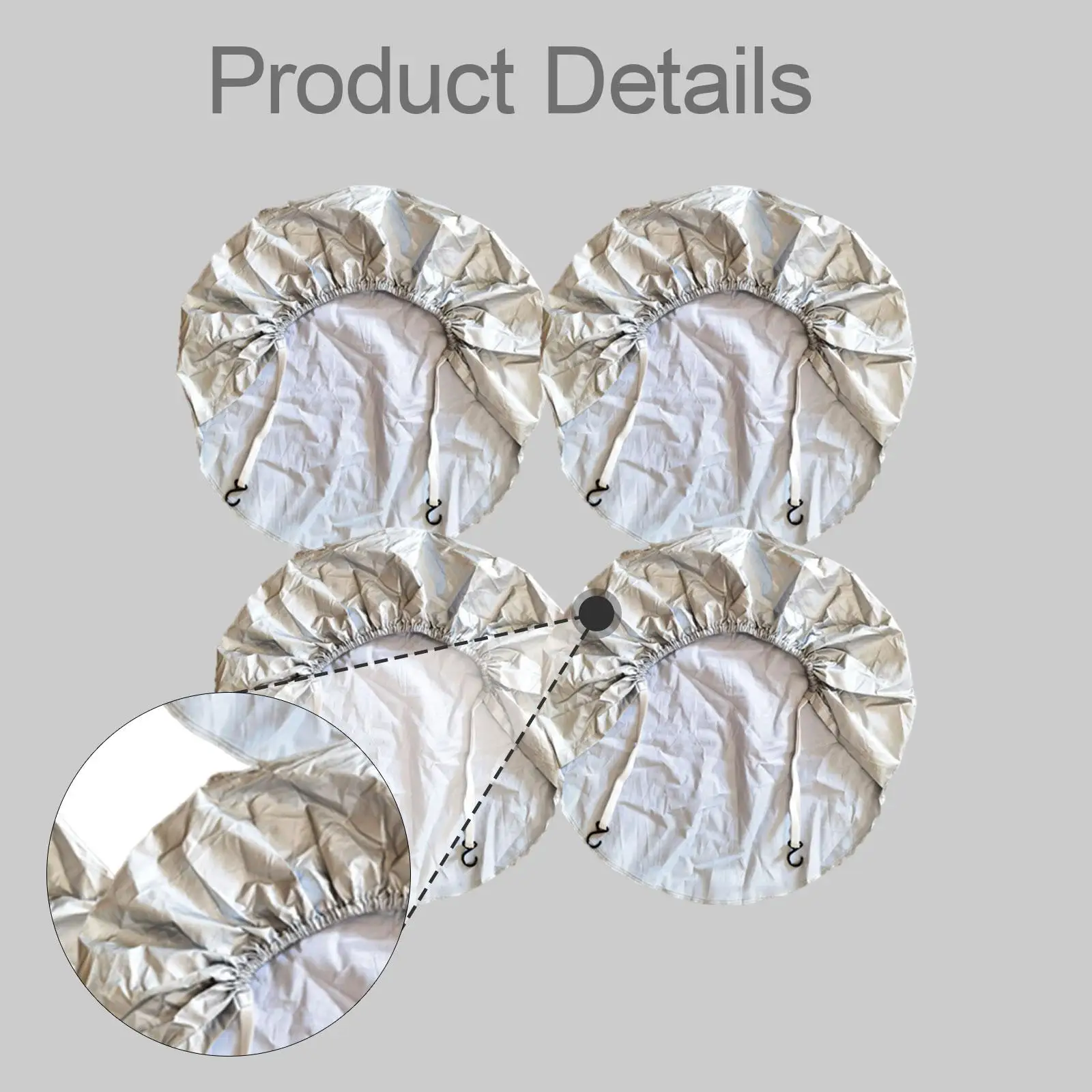 4 Pieces Tire Cover Oxford Cloth Dustproof Weatherproof Snow Protection Sturdy for Motorhome Van Car Trailer Vehicle
4 Pieces Tire Cover Oxford Cloth Dustproof Weatherproof Snow Protection Sturdy for Motorhome Van Car Trailer Vehicle