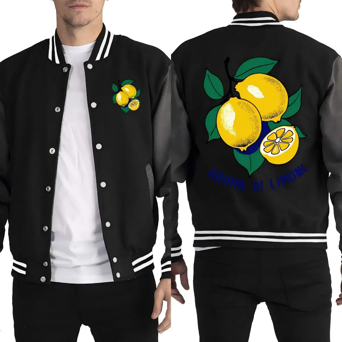Мужская куртка с фруктовым принтом Aroma Di Lemons, бейсбольная форма в стиле хип-хоп, спортивная одежда на флисовых пуговицах, мужская осенняя повседневная одежда
Мужская куртка с фруктовым принтом Aroma Di Lemons, бейсбольная форма в стиле хип-хоп, спортивная одежда на флисовых пуговицах, мужская осенняя повседневная одежда