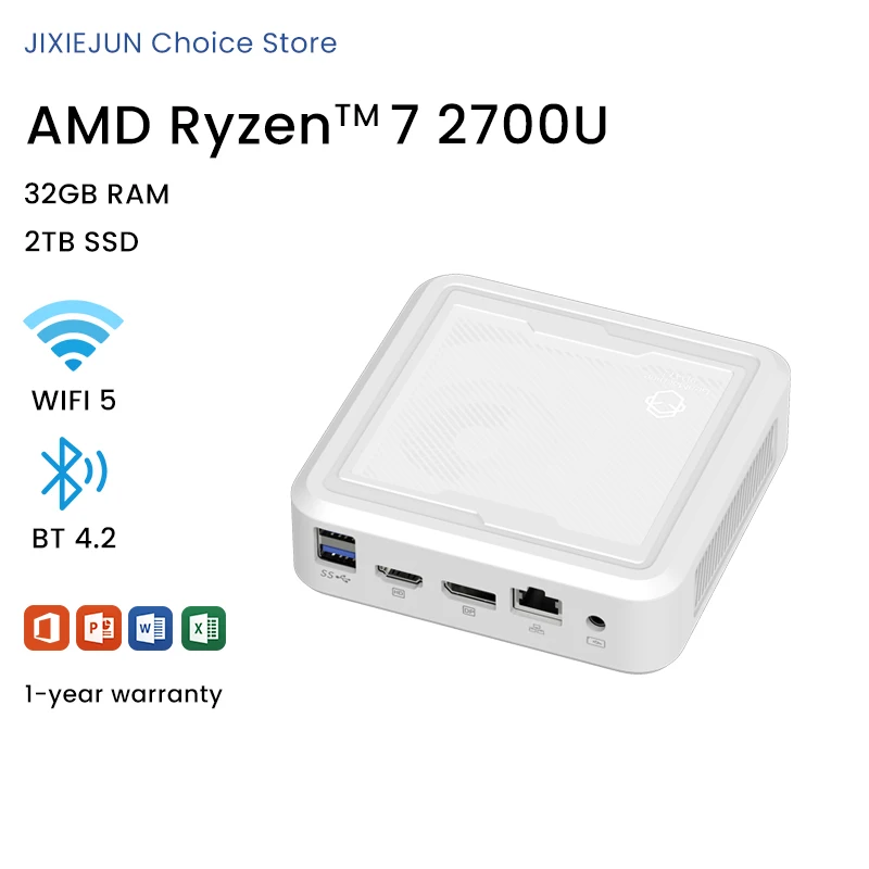 Gemachine New Mini PC Lighte AMD Ryzen7 2700U 2.2GHz-3.8GHz 4Cores 8Thread CPU Desktop Computer Win11 DDR4 M.2 2280 pc gamer
Gemachine New Mini PC Lighte AMD Ryzen7 2700U 2.2GHz-3.8GHz 4Cores 8Thread CPU Desktop Computer Win11 DDR4 M.2 2280 pc gamer