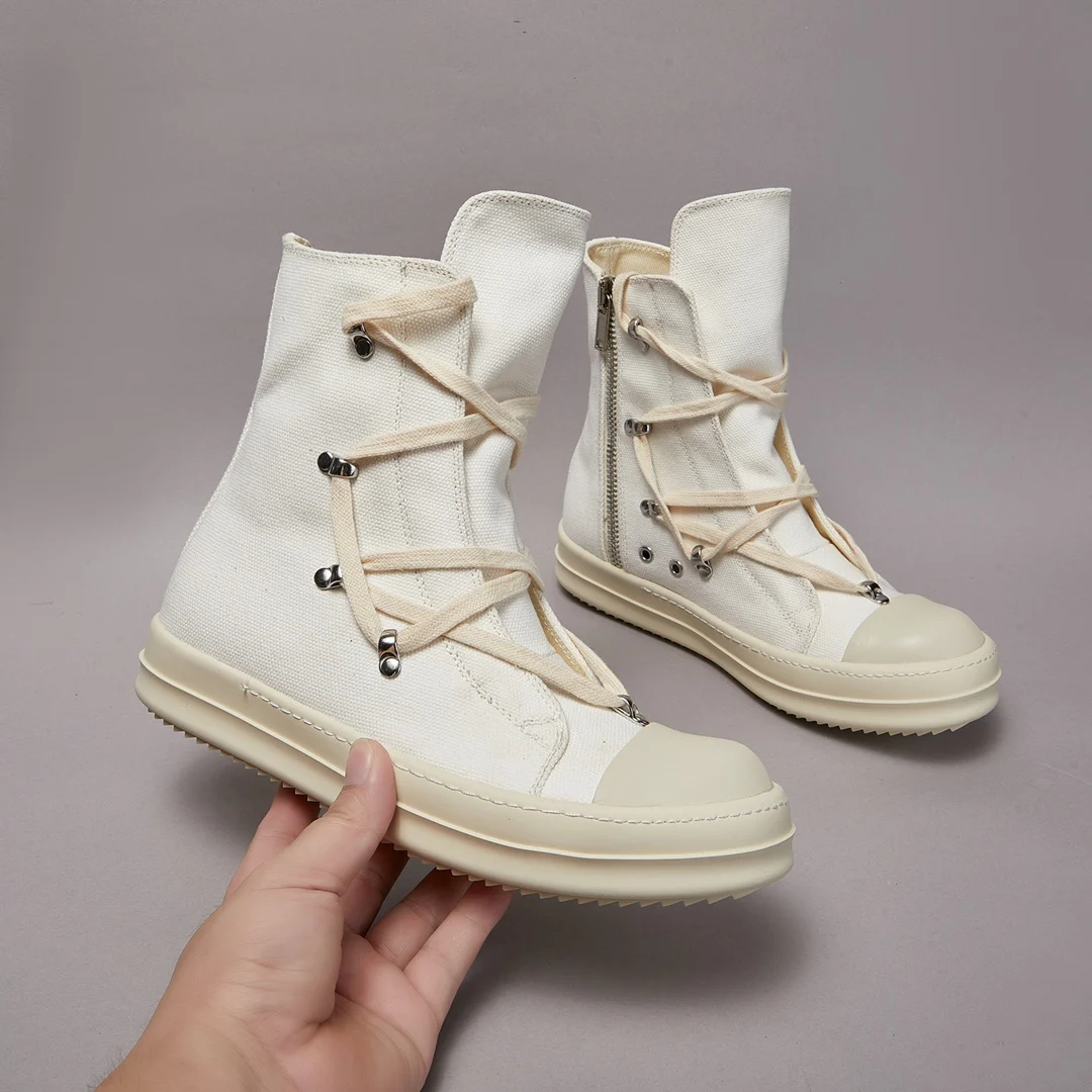 White Canvas High Top Sneakers Woman Zipper Lace-up Man Sneakers and Casual Shoes Unisex Fashion High Quality Ankle boots Canvas
White Canvas High Top Sneakers Woman Zipper Lace-up Man Sneakers and Casual Shoes Unisex Fashion High Quality Ankle boots Canvas