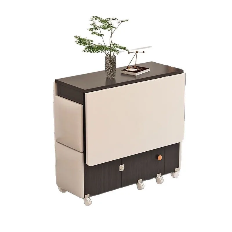 small apartment, movable and retractable, rectangular simple, multi-functional table and chair combination, eating table
small apartment, movable and retractable, rectangular simple, multi-functional table and chair combination, eating table