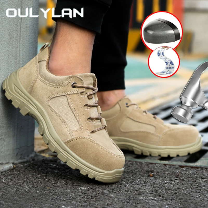 Oulylan Male Steel Toe Labor Shoes Wear Resistant Lace Up Antiskid Sneakers Outdoor Anti Smashing Breathable Safety Boot For Men
Oulylan Male Steel Toe Labor Shoes Wear Resistant Lace Up Antiskid Sneakers Outdoor Anti Smashing Breathable Safety Boot For Men