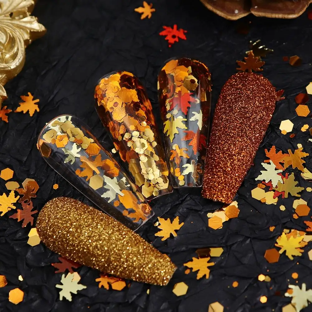 Maple Leaf Nail Sequins Nail Technician Supplies Autumn Maple Leaf Nail Art Glitter Set Stylish Exquisite for Professionals
Maple Leaf Nail Sequins Nail Technician Supplies Autumn Maple Leaf Nail Art Glitter Set Stylish Exquisite for Professionals