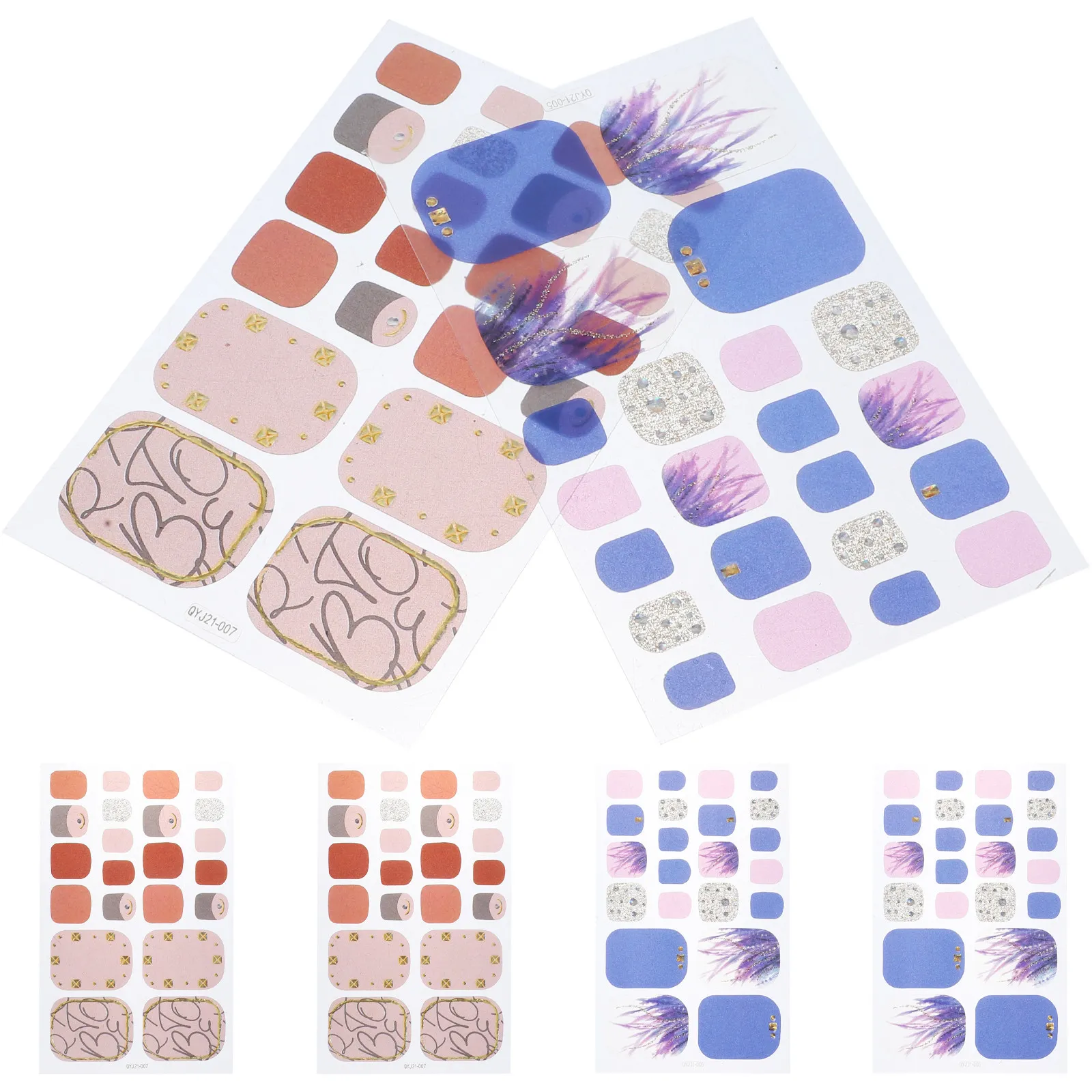 6 Sheets PVC Nail Stickers Assorted Colors Easy Remove DIY Nails Women Decals Creative Patterns Suitable Parties Festivals
6 Sheets PVC Nail Stickers Assorted Colors Easy Remove DIY Nails Women Decals Creative Patterns Suitable Parties Festivals