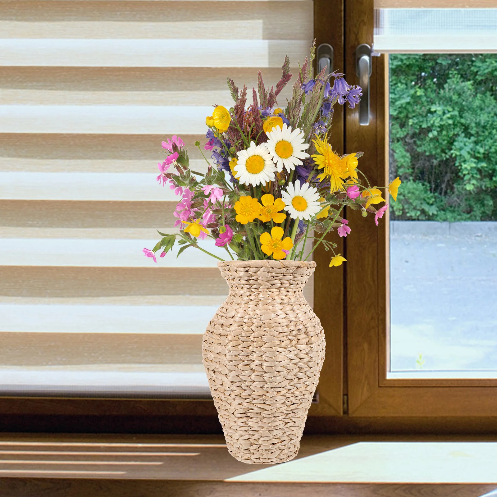 Woven Flower Vase Natural Seagrass Decorative Planter For Artificial Dried Flowers Home Office Table Centerpiece 
Woven Flower Vase Natural Seagrass Decorative Planter For Artificial Dried Flowers Home Office Table Centerpiece
