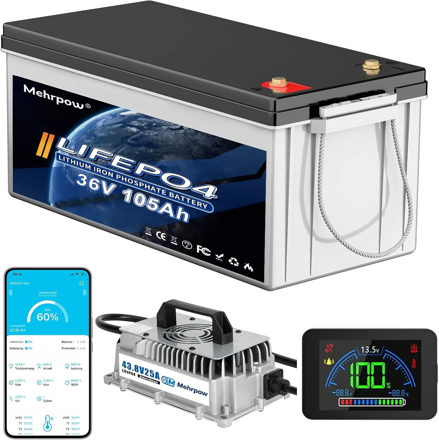 36V lithium golf cart Battery, built-in Bluetooth 200A BMS and LCD displaywith 25A Charger,IP65 water&dust,10000+ Cycles Rechargeable Lithium Golf Cart Battery, Perfect
36V lithium golf cart Battery, built-in Bluetooth 200A BMS and LCD displaywith 25A Charger,IP65 water&dust,10000+ Cycles Rechargeable Lithium Golf Cart Battery, Perfect