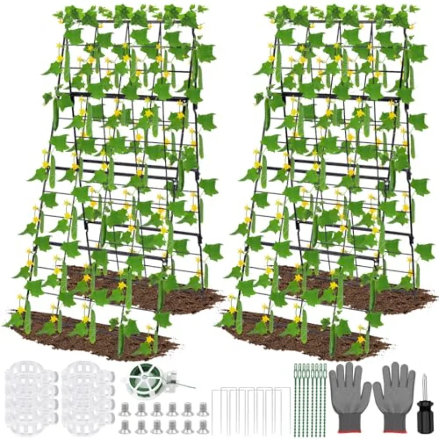Garden Trellis for Raised Beds Foldable Climbing Plant Support Cucumber Trellis Outdoor A-Frame Metal Vegetable Bean Trellis wi
Garden Trellis for Raised Beds Foldable Climbing Plant Support Cucumber Trellis Outdoor A-Frame Metal Vegetable Bean Trellis wi