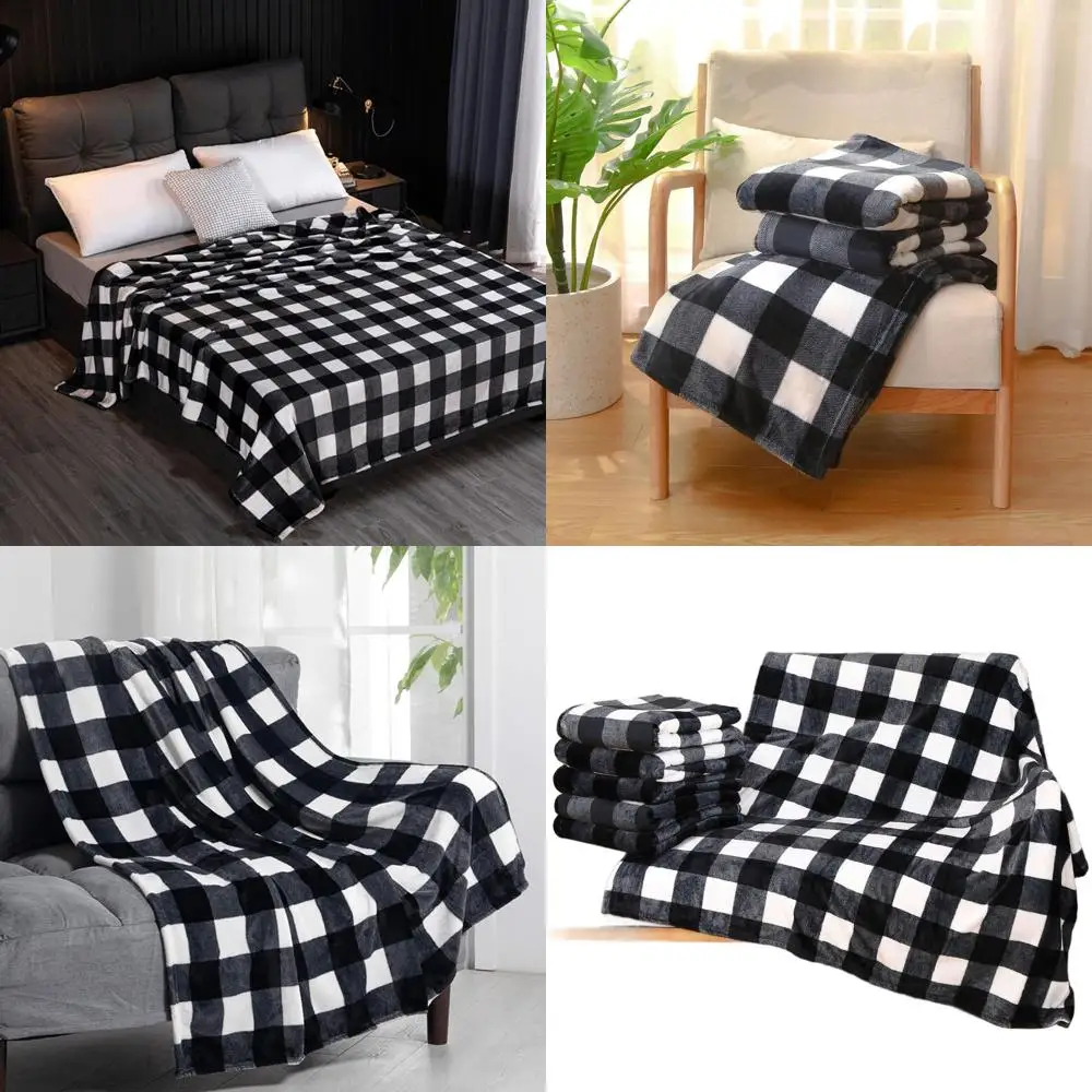Bulk 6-Pack Checkered Flannel Throw Blankets, 285 GSM, 50x60 Inches, Black & White, Plush Fleece for Sofas & Homeless Gifts
Bulk 6-Pack Checkered Flannel Throw Blankets, 285 GSM, 50x60 Inches, Black & White, Plush Fleece for Sofas & Homeless Gifts