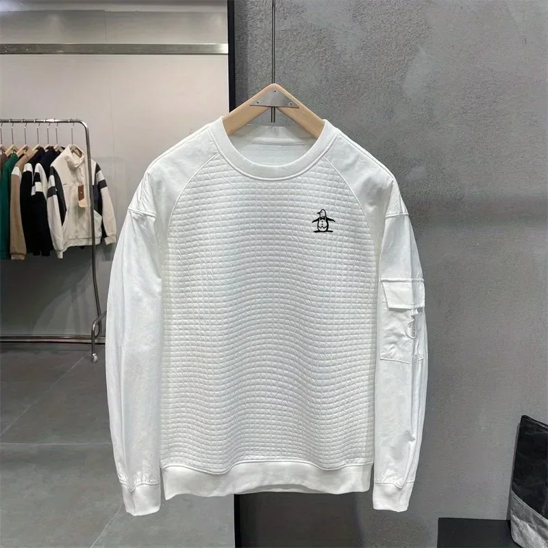 Korean Golf T-shirt Men's Golf Wear 2025 Spring New Golf Top Round Neck Casual Long Sleeves Luxury Golf Clothing Men Jumper
Korean Golf T-shirt Men's Golf Wear 2025 Spring New Golf Top Round Neck Casual Long Sleeves Luxury Golf Clothing Men Jumper
