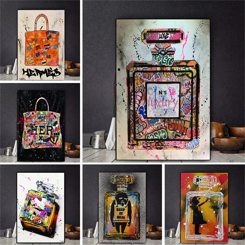 Graffiti Perfume Street Art Canvas Printings Wall Painting Picture Modern Fashion Women Living Room Home Decoration Poster
Graffiti Perfume Street Art Canvas Printings Wall Painting Picture Modern Fashion Women Living Room Home Decoration Poster