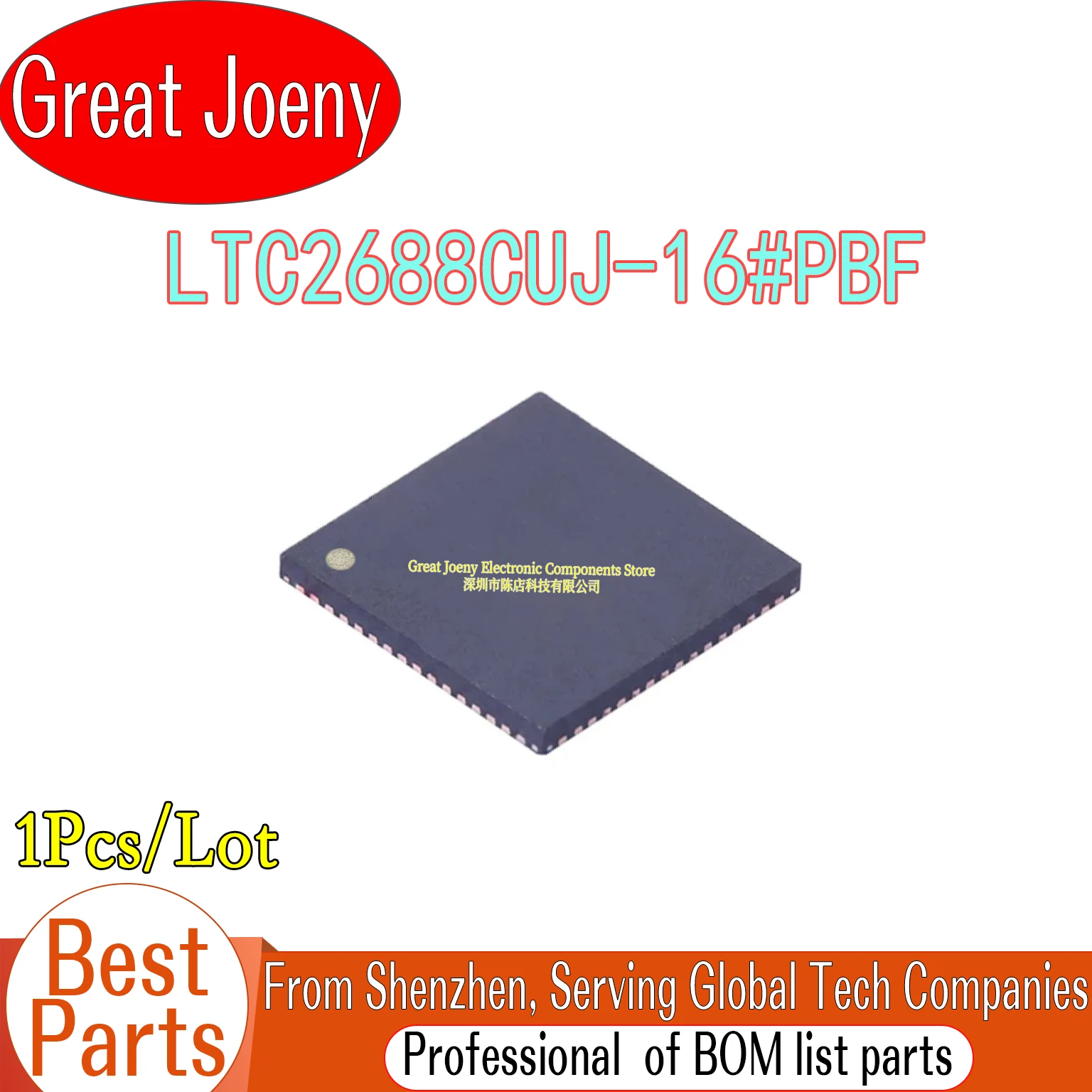 100% New Original LTC2688CUJ-16#PBF LTC2688UJ-16 LTC2688 IC Chipset QFN-40
100% New Original LTC2688CUJ-16#PBF LTC2688UJ-16 LTC2688 IC Chipset QFN-40