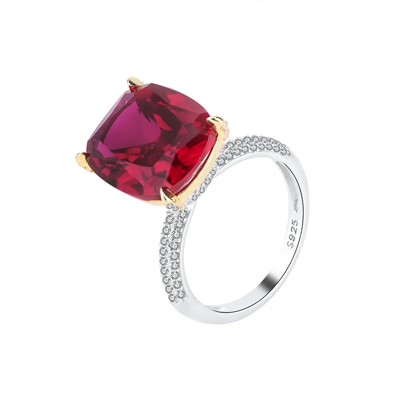 Wedding Bands S925 Sterling Silver Hot Sale Women's Color Gemstone Emerald Ruby Wedding Ring Center Stone 12*14mm
Wedding Bands S925 Sterling Silver Hot Sale Women's Color Gemstone Emerald Ruby Wedding Ring Center Stone 12*14mm