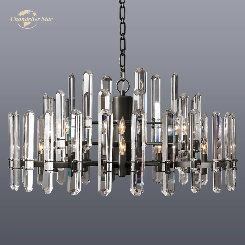 Bonnington Chandeliers Modern LED Brass Chrome Black Metal K9 Crystal Pendant Hanging Lamps Bedroom Living Room Lights Fixture
Bonnington Chandeliers Modern LED Brass Chrome Black Metal K9 Crystal Pendant Hanging Lamps Bedroom Living Room Lights Fixture