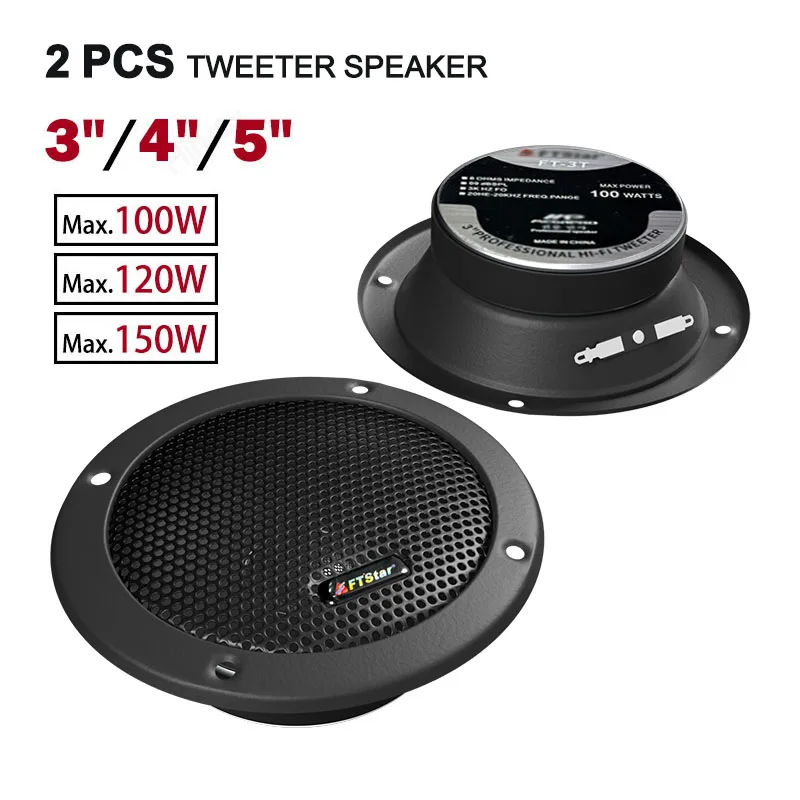 2 Pcs Car Speakers 3" 4" 5" Auto Door Audio Tweeter Max.100W/120W/150W Hi-Fi Full Range Frequency Loudspeaker
2 Pcs Car Speakers 3" 4" 5" Auto Door Audio Tweeter Max.100W/120W/150W Hi-Fi Full Range Frequency Loudspeaker