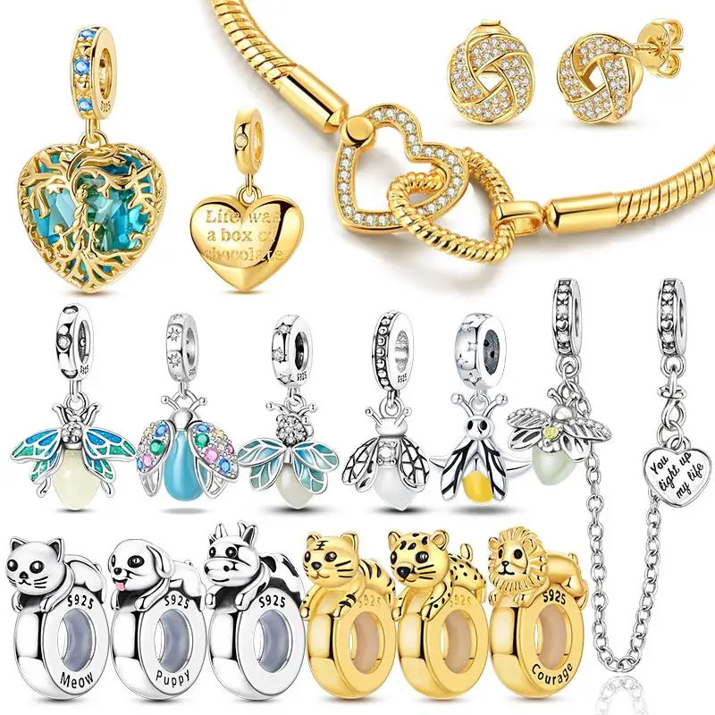 925 Sterling Silver Spring Forest Party Charms Beads Pendant Fit For Necklace Original Bracelet DIY Festival Women's Fine Gifts
925 Sterling Silver Spring Forest Party Charms Beads Pendant Fit For Necklace Original Bracelet DIY Festival Women's Fine Gifts