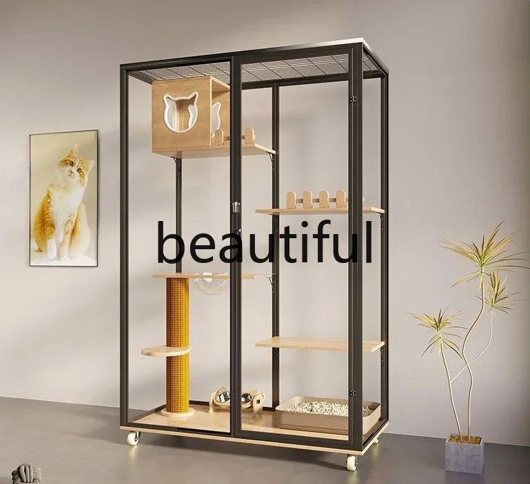X Panoramic cat villa oversized household cat cage solid wood, villa large indoor luxury glass cat room
X Panoramic cat villa oversized household cat cage solid wood, villa large indoor luxury glass cat room