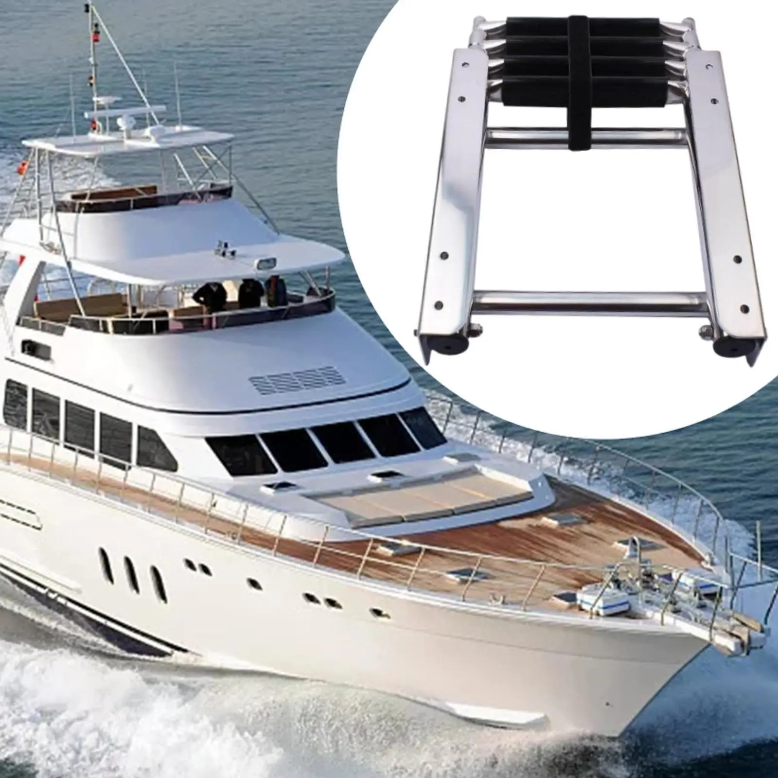 4 Steps Boat Ladder, Portable, Sturdy Easy to Use Accessories for Ship Yacht
4 Steps Boat Ladder, Portable, Sturdy Easy to Use Accessories for Ship Yacht