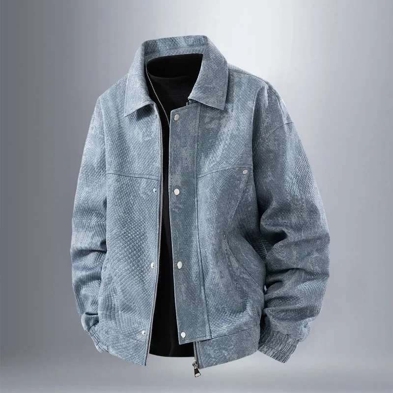 Мужская модная куртка 2021, осенняя мужская повседневная куртка с отложным воротником, мужская высококачественная куртка на молнии, мужская водонепроницаемая и ветрозащитная 
Мужская модная куртка 2021, осенняя мужская повседневная куртка с отложным воротником, мужская высококачественная куртка на молнии, мужская водонепроницаемая и ветрозащитная