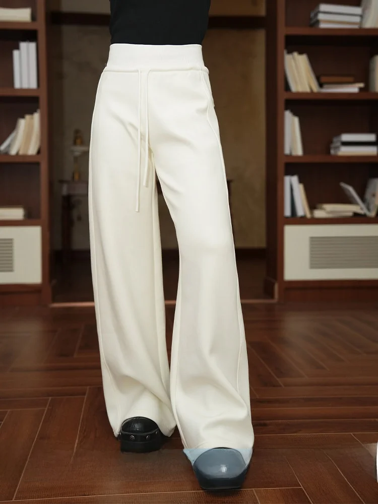 Loose Fleece Lined Casual American Waist Wide Leg Pants Thickened Sporty Trousers for Women Autumn Winter Straight Leg Pants
Loose Fleece Lined Casual American Waist Wide Leg Pants Thickened Sporty Trousers for Women Autumn Winter Straight Leg Pants