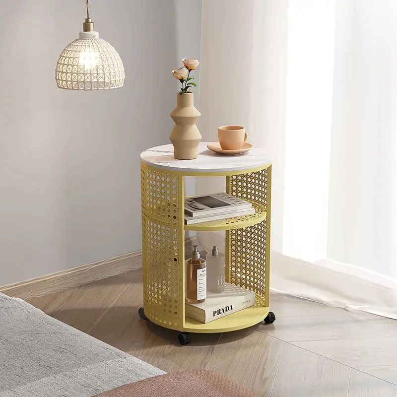Nordic Cream Wind Rock Board Side Tables Living Room Circular Small Mesas Movable Tea Table with Wheels Round Mesa Bedside Table
Nordic Cream Wind Rock Board Side Tables Living Room Circular Small Mesas Movable Tea Table with Wheels Round Mesa Bedside Table