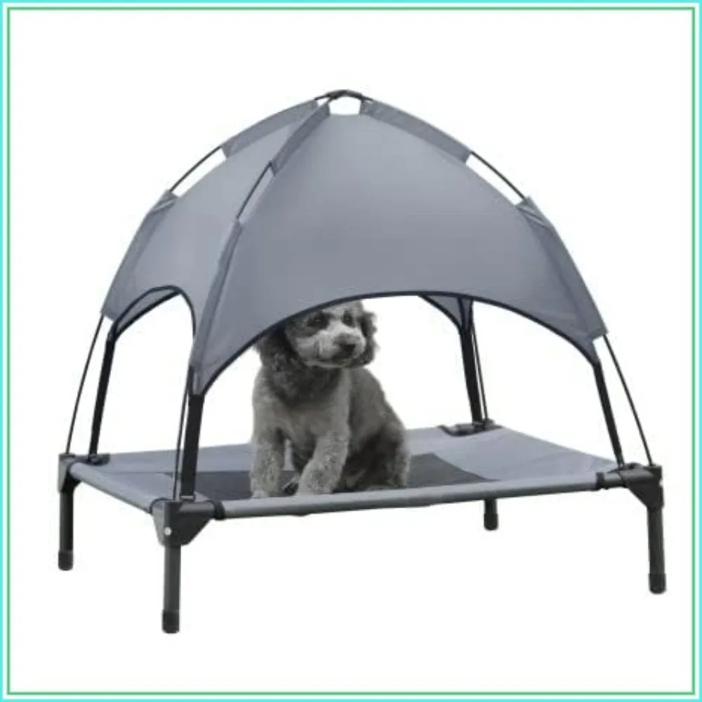 Elevated Dog Bed with Canopy - 30IN Outdoor Raised Cot with Removable Shade Tent, Gray
Elevated Dog Bed with Canopy - 30IN Outdoor Raised Cot with Removable Shade Tent, Gray