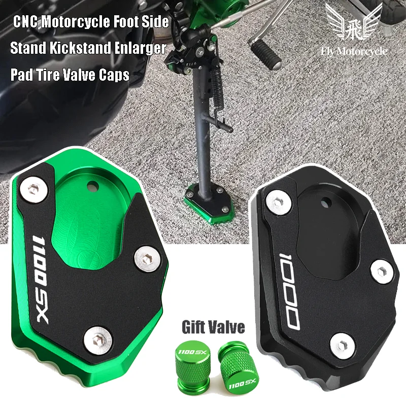 For Kawasaki NINJA 1100SX Ninja1100SX SE Ninja 650 300 1000 1100 SX SE Moto CNC Kickstand Foot Side Stand Extension Pad Tire Cap
For Kawasaki NINJA 1100SX Ninja1100SX SE Ninja 650 300 1000 1100 SX SE Moto CNC Kickstand Foot Side Stand Extension Pad Tire Cap