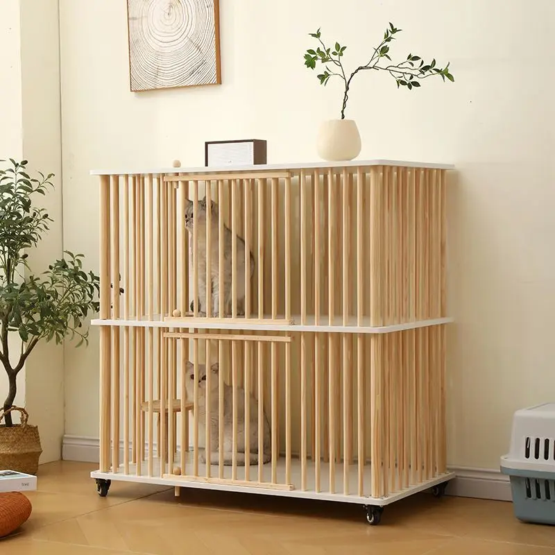 Solid Wood Cat Cage Household Indoor Cat Villa Cabinet Removable Solid Wood Double Layer Extra Large House
Solid Wood Cat Cage Household Indoor Cat Villa Cabinet Removable Solid Wood Double Layer Extra Large House