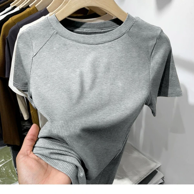 SanSheng Summer white T-shirt Cotton female short-sleeved student versatile loose half-sleeve t-shirt Harajuku top trend
SanSheng Summer white T-shirt Cotton female short-sleeved student versatile loose half-sleeve t-shirt Harajuku top trend