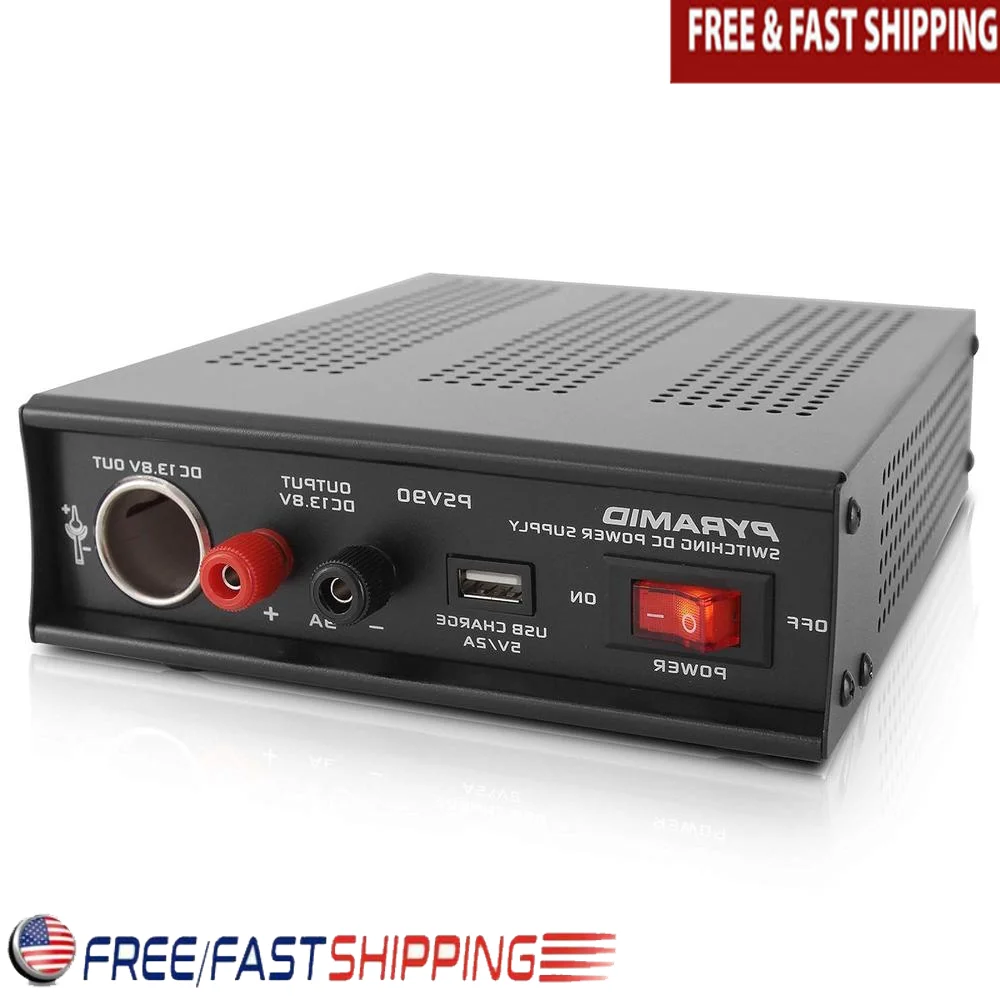 Universal AC DC Power Supply 9A Regulated Bench Power Converter USB Screw Terminals Short Circuit Protection HAM CB Radio Lab
Universal AC DC Power Supply 9A Regulated Bench Power Converter USB Screw Terminals Short Circuit Protection HAM CB Radio Lab