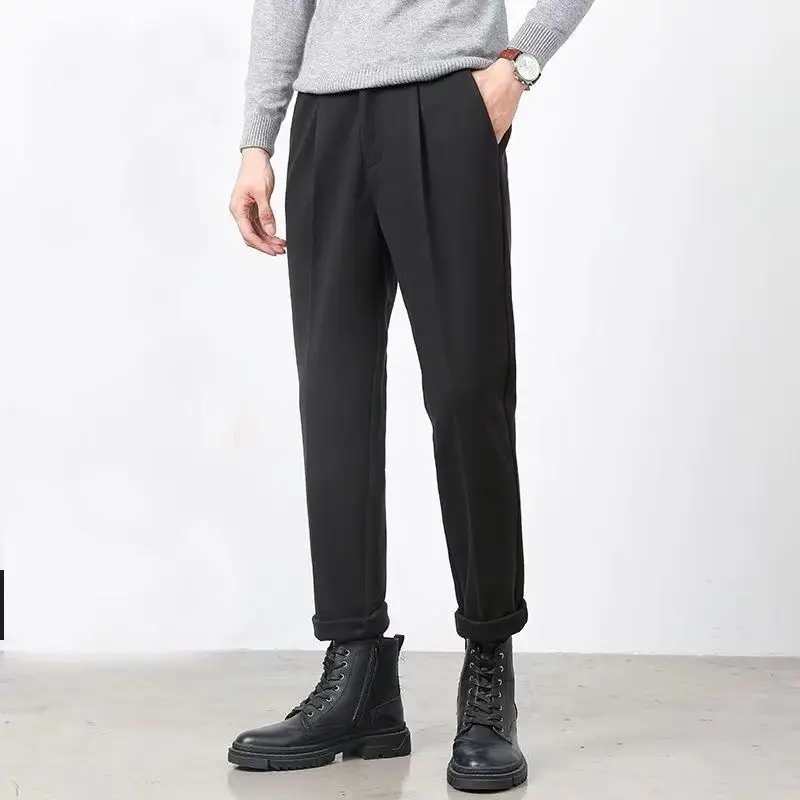 Autumn Winter Woolen Men Suit Pants 2023 New Straight Casual Slim Fit Male Trousers Thicken Plush Vintage Tapered Pants
Autumn Winter Woolen Men Suit Pants 2023 New Straight Casual Slim Fit Male Trousers Thicken Plush Vintage Tapered Pants