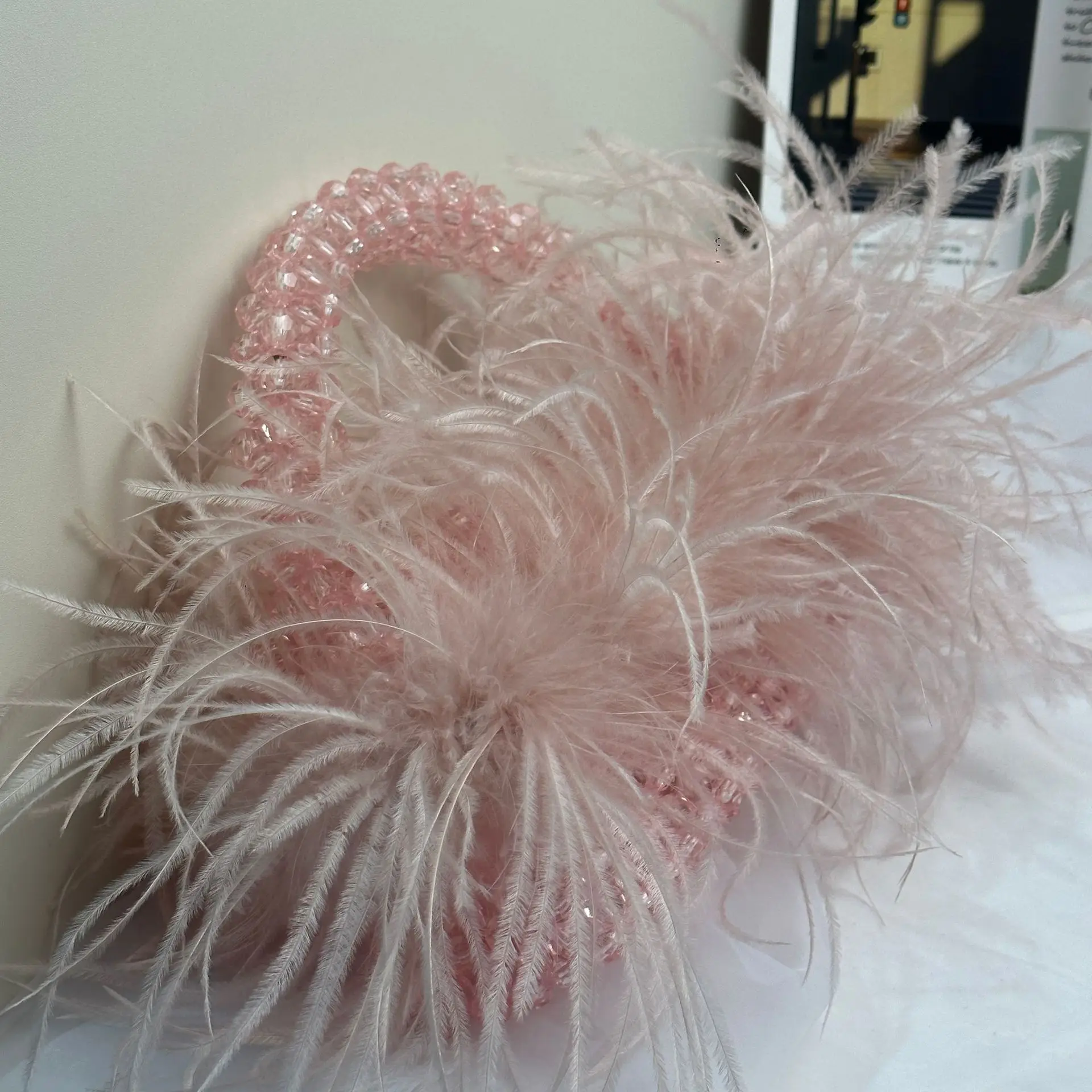 Feather Fur Designer Women Handmade Pearl Bead Bag With Brand Clear Acrylic Crystal Stone Box Tote Handbag Party Purse
Feather Fur Designer Women Handmade Pearl Bead Bag With Brand Clear Acrylic Crystal Stone Box Tote Handbag Party Purse